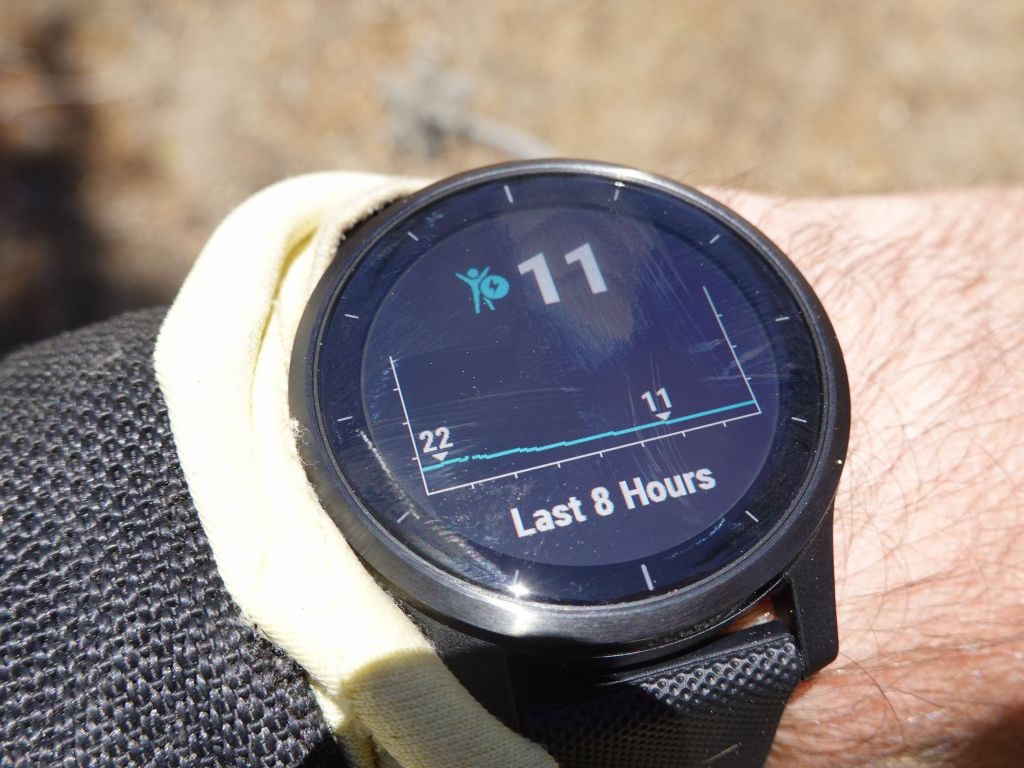 my new vivoactive 4 has a body battery feature, which seems to say I was running low :)