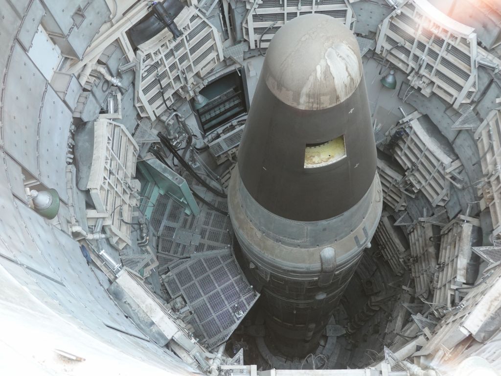 but if you look through the right window, you see the titan missile, impressive view