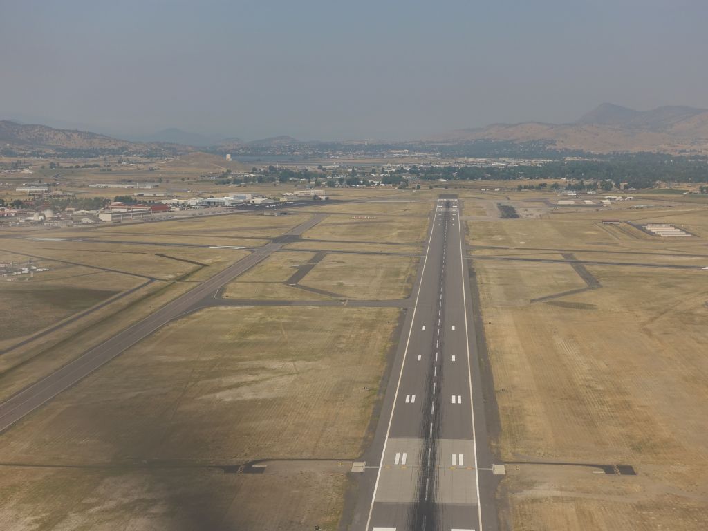big runway, hard to miss (I was asked to land long)