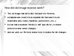 How did old image reviews work?